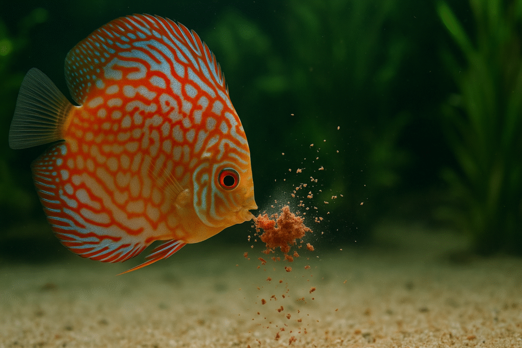 alimento pez discus