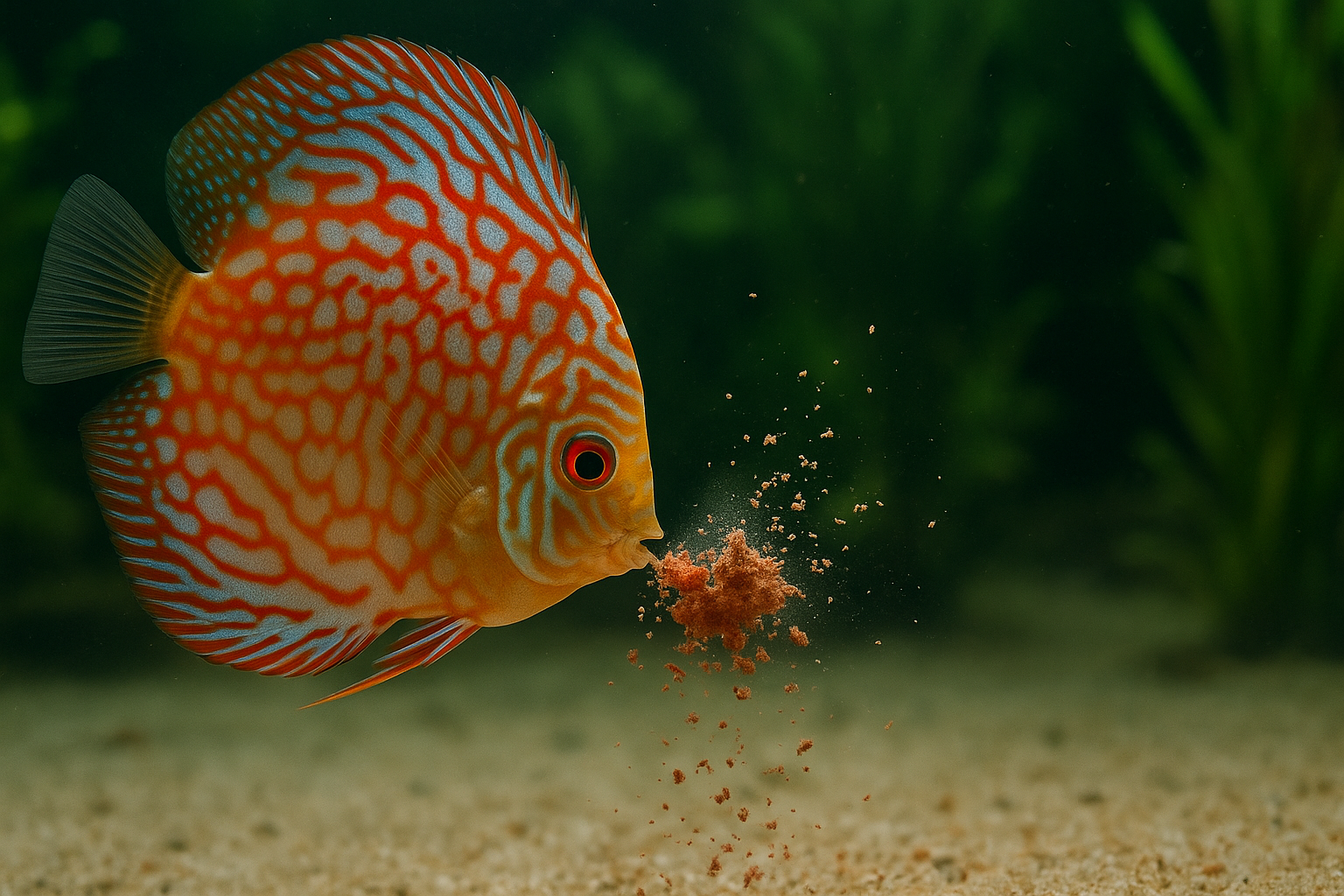 alimento pez discus